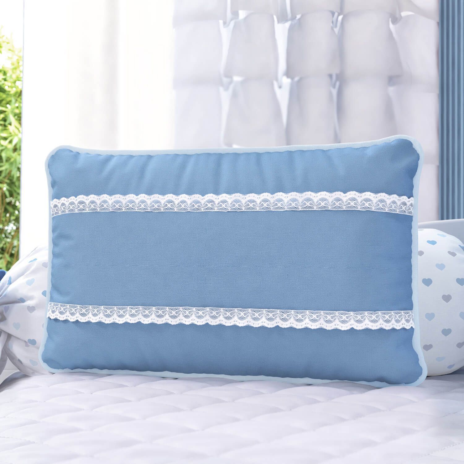 Almofada Rendinha Rosa 43cm