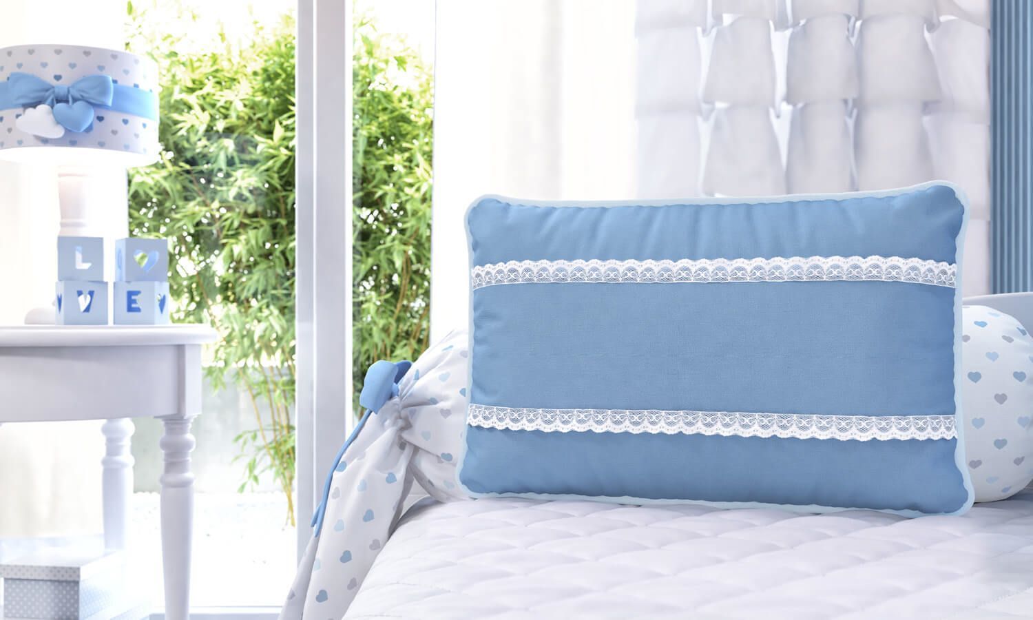 Almofada Rendinha Rosa 43cm