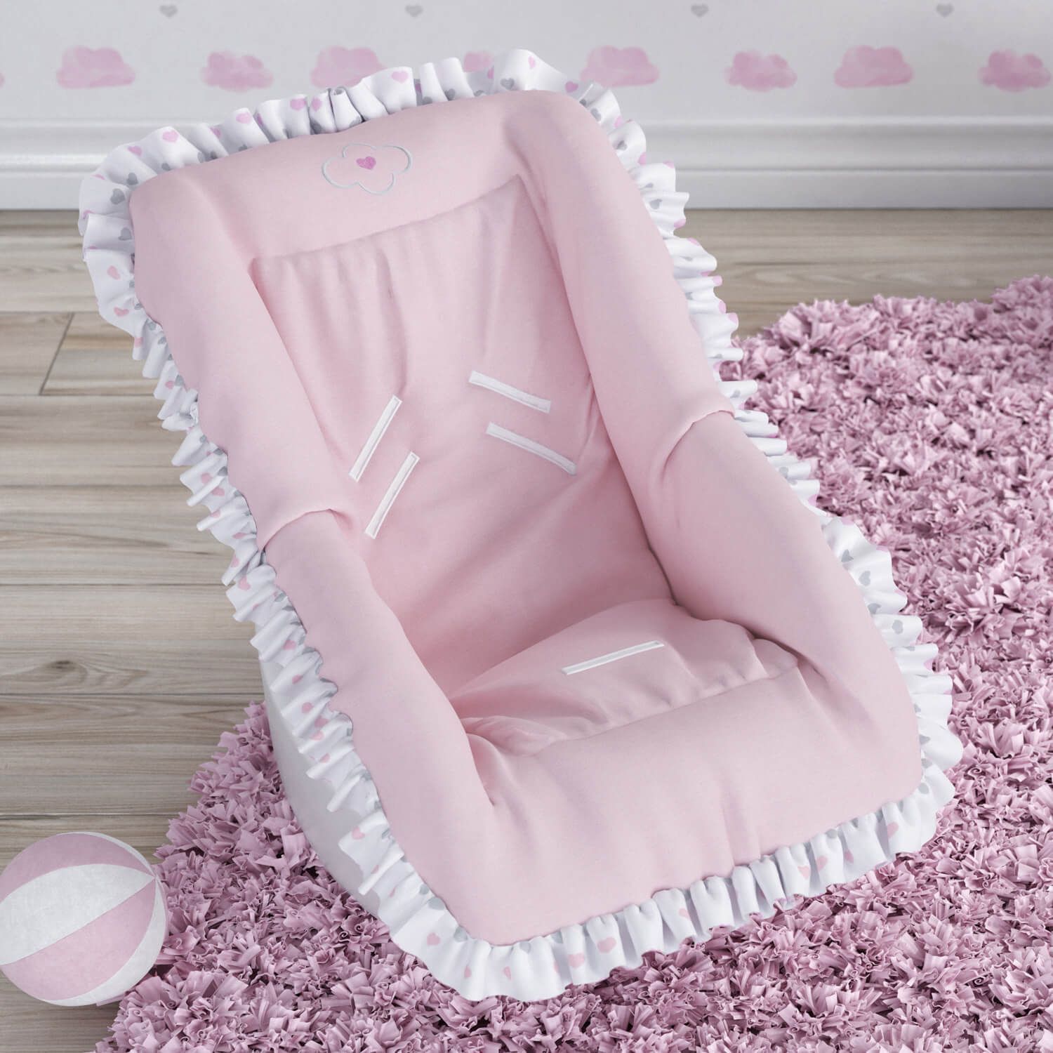 Capa para Bebê Conforto Corações