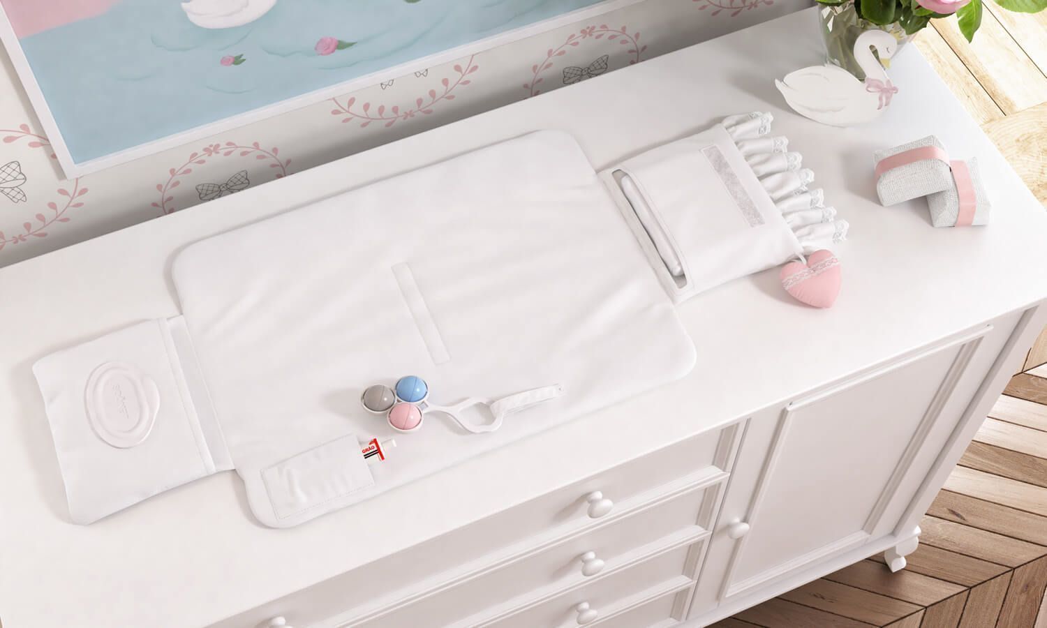 Trocador de Fraldas Portátil Princesa Clássica 85x40cm