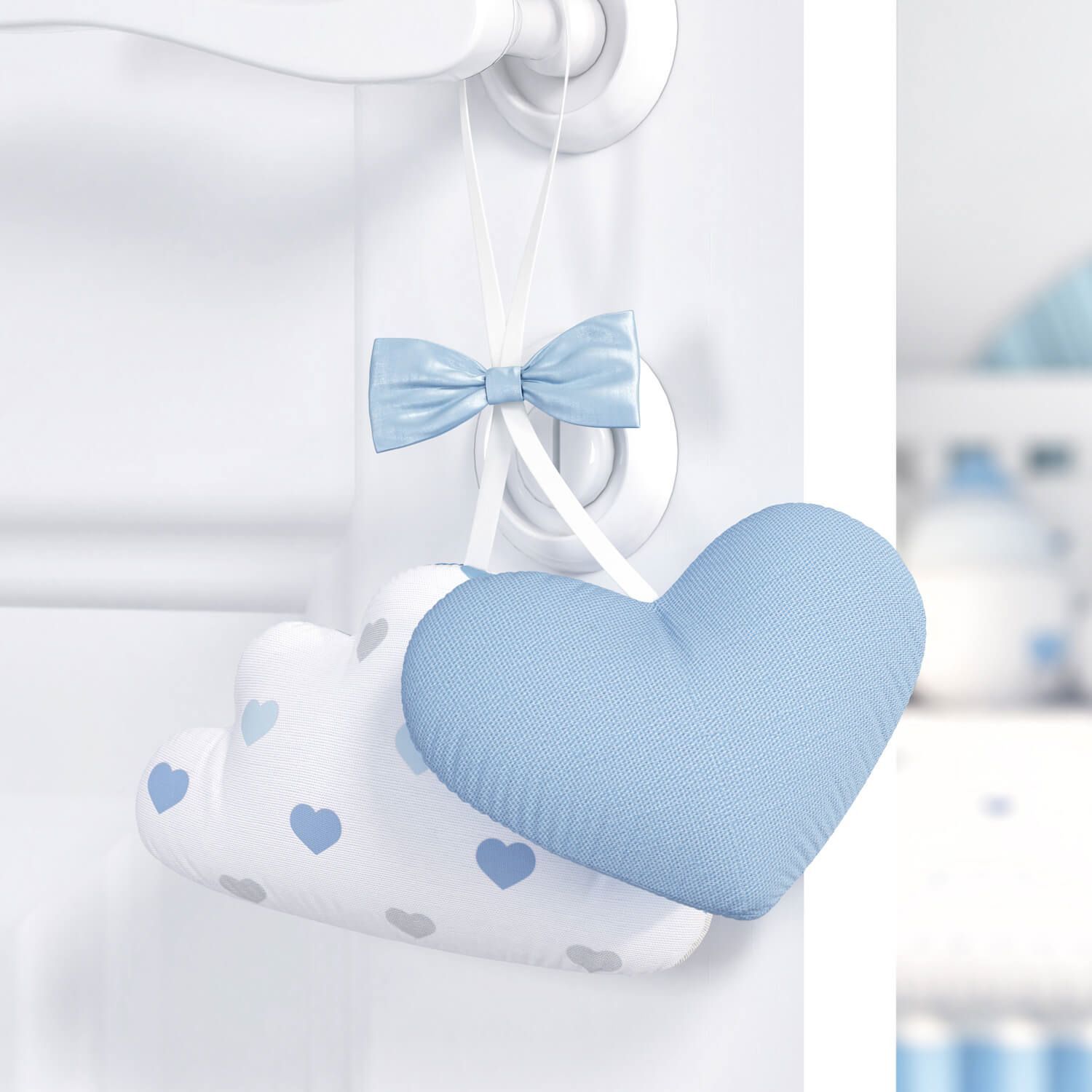 Enfeite para Puxador Nuvem e Coração