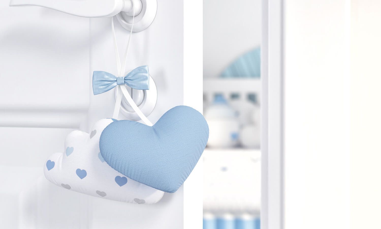 Enfeite para Puxador Nuvem e Coração