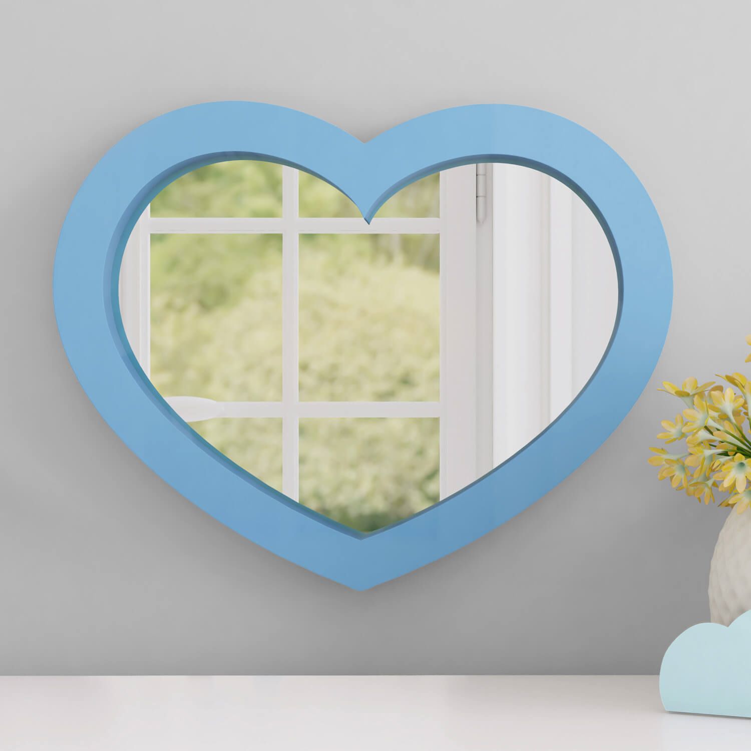 Espelho Coração Rosa 38cm