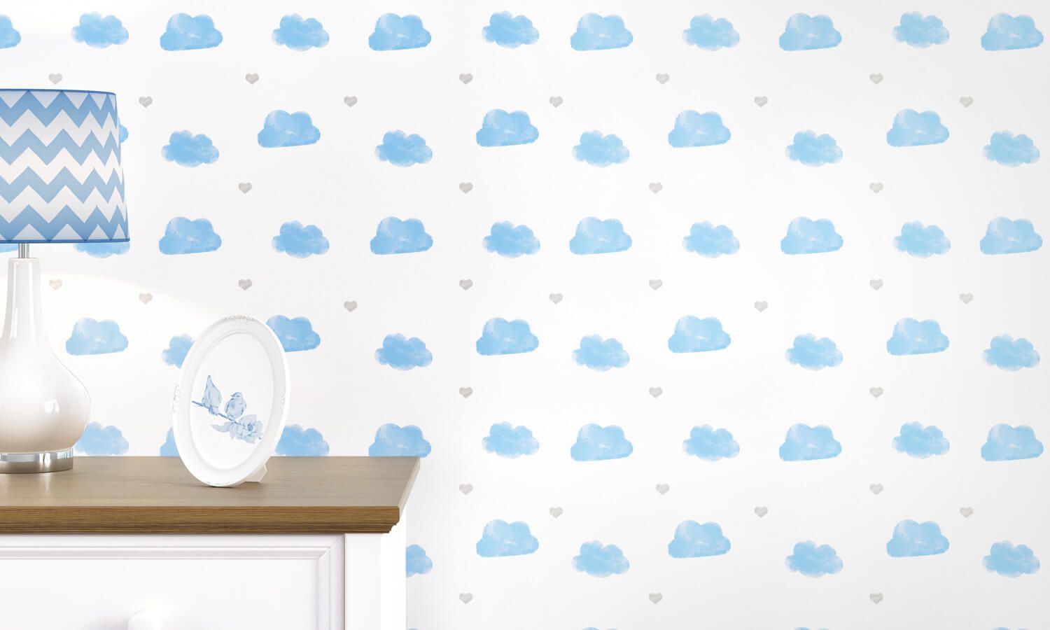 Papel de Parede Aquarela Chuva de Amor 3m