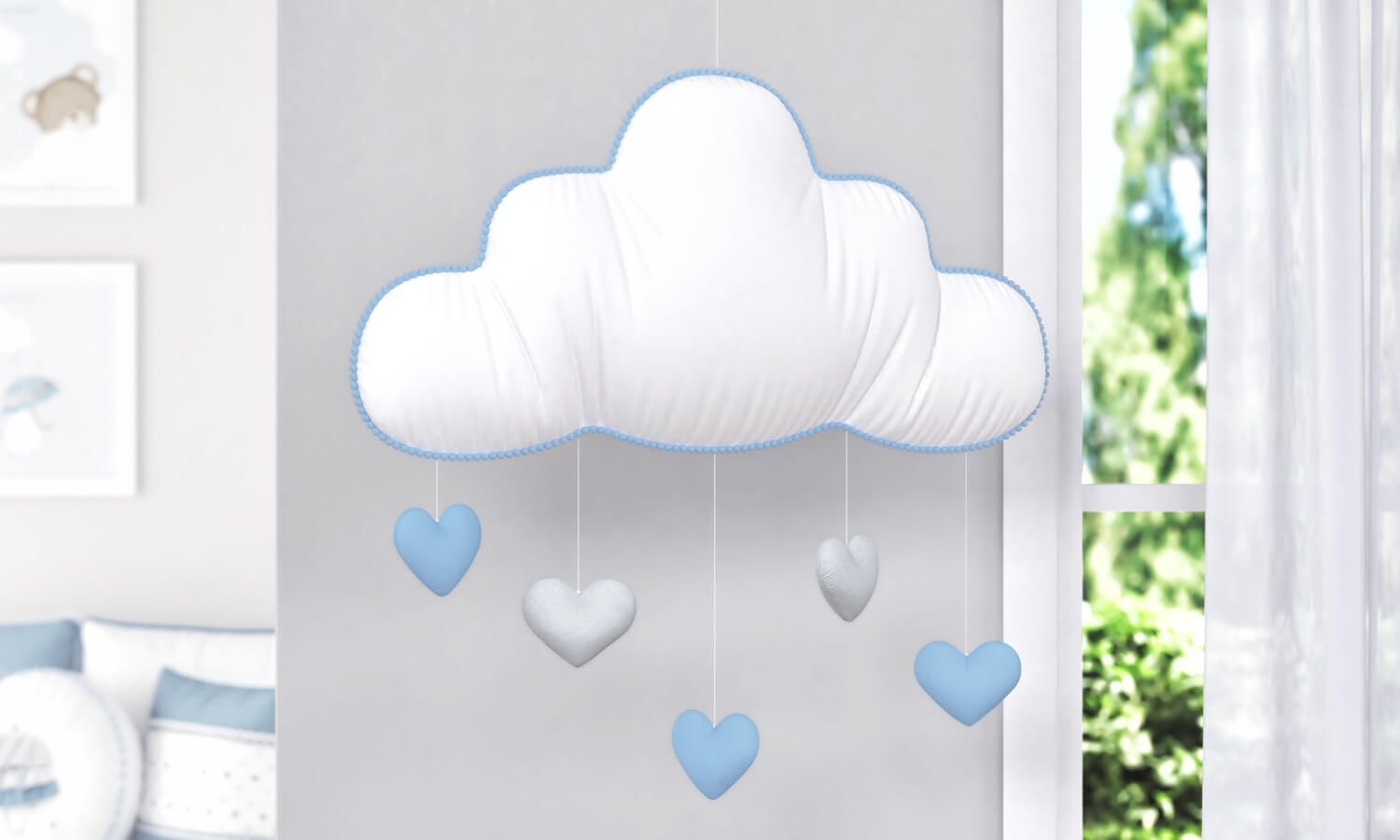 Móbile Nuvem Chuva de Amor