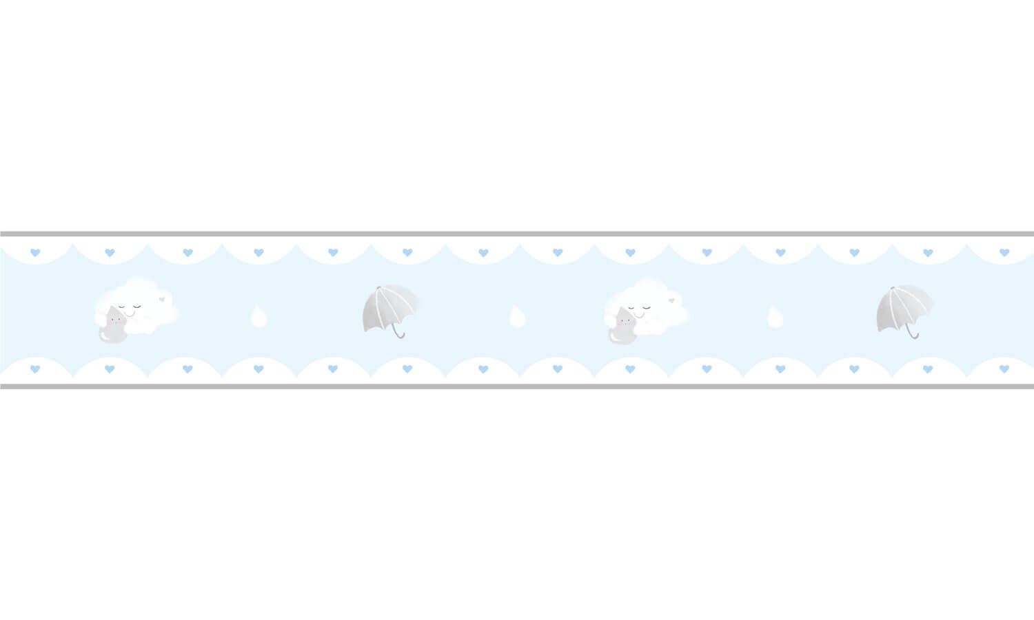 Faixa Adesiva de Parede Aquarela Chuva de Amor Rosa — vista alternativa