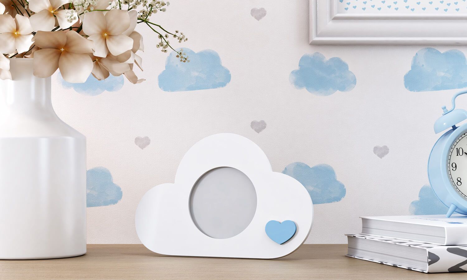 Porta Retrato MDF Nuvem 7cm