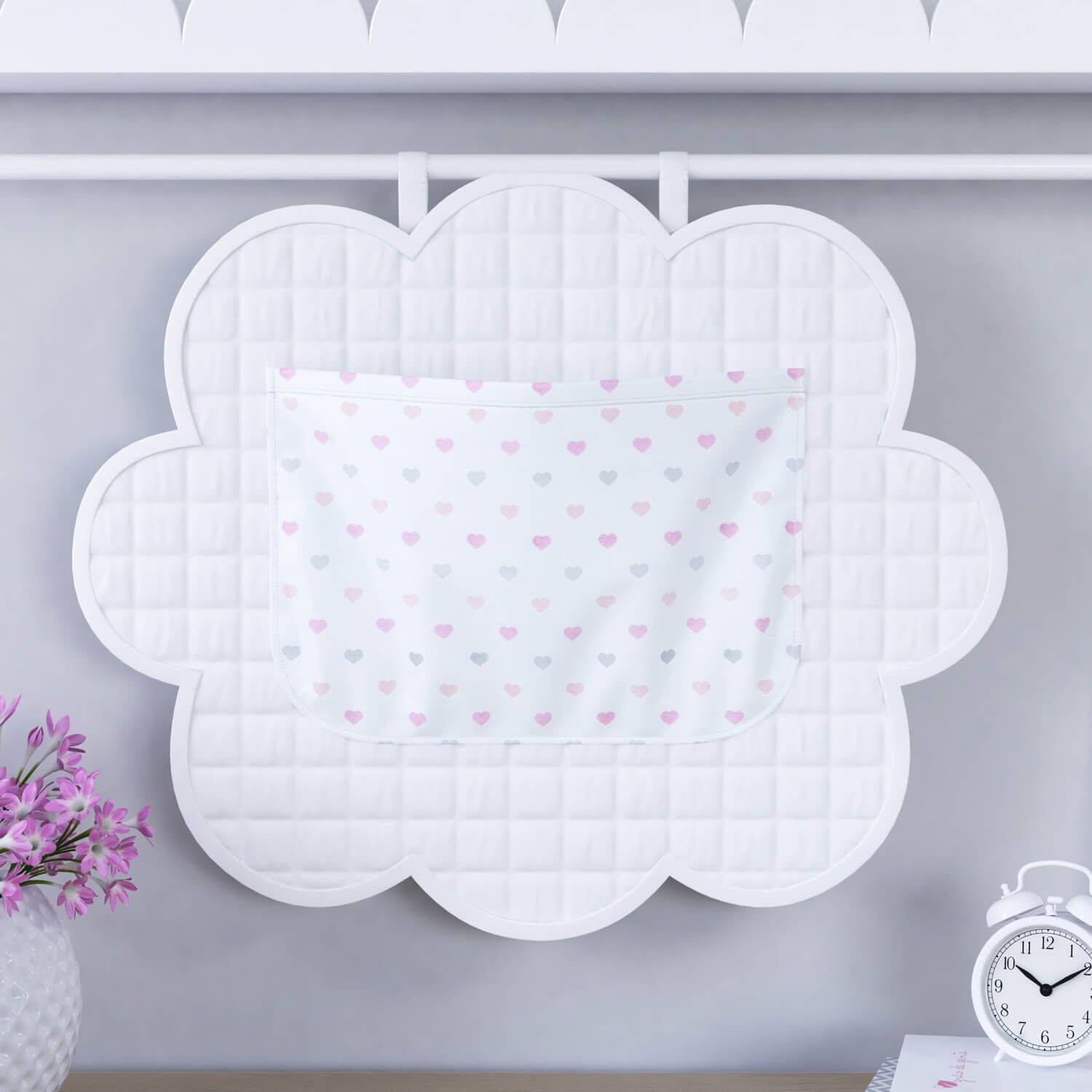 Porta Fraldas Varão Corações