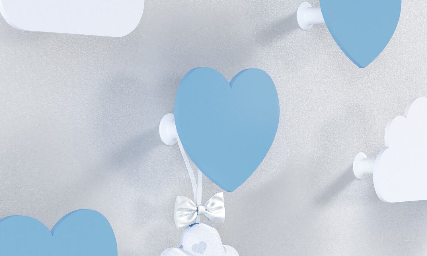 Cabideiro de Parede Coração