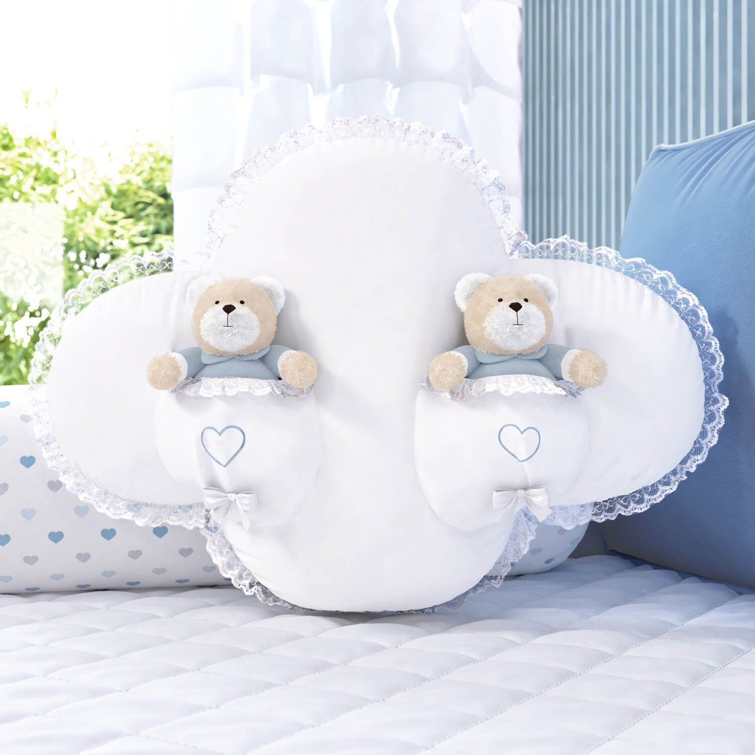 Almofada Nuvem com Ursinhos 56cm