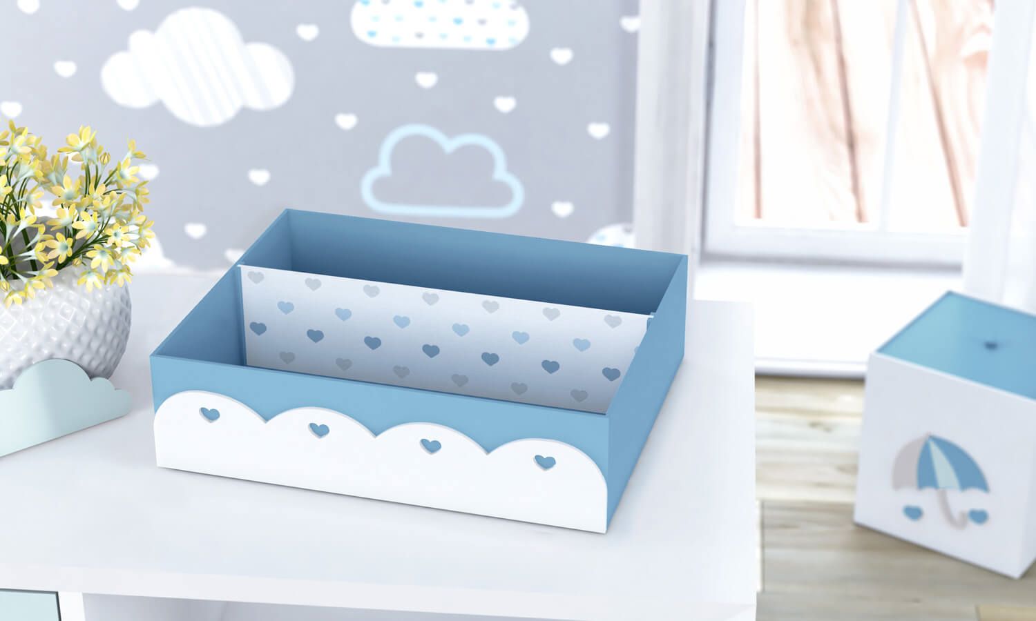 Bandeja MDF Corações