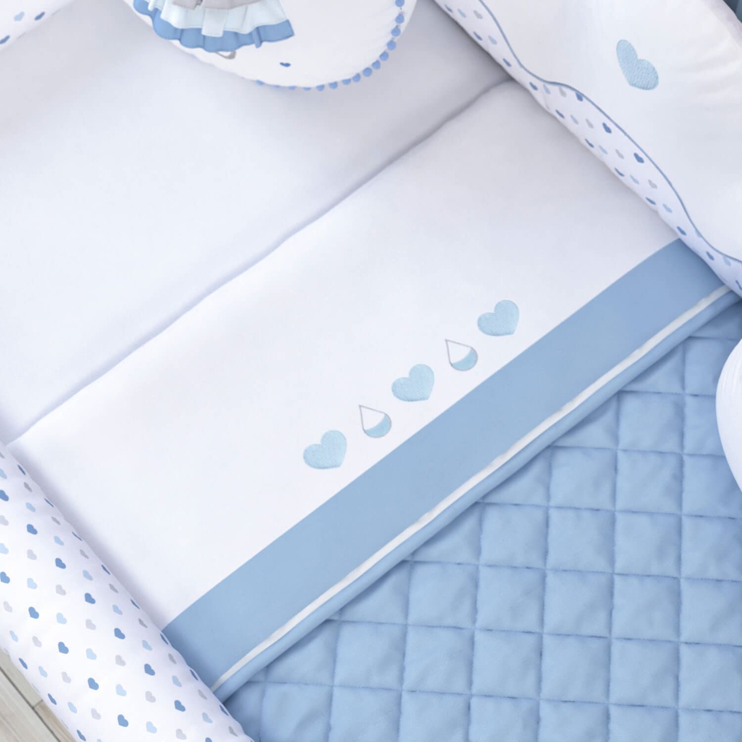 Jogo de Lençol Mini Cama Chuva de Amor