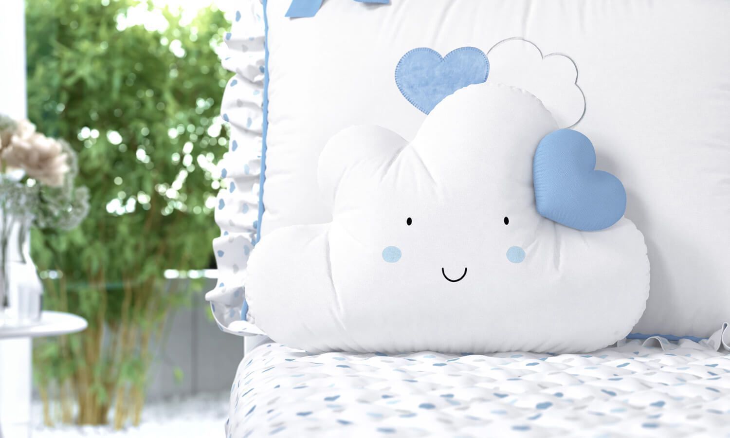 Almofada Nuvem Coração 42cm