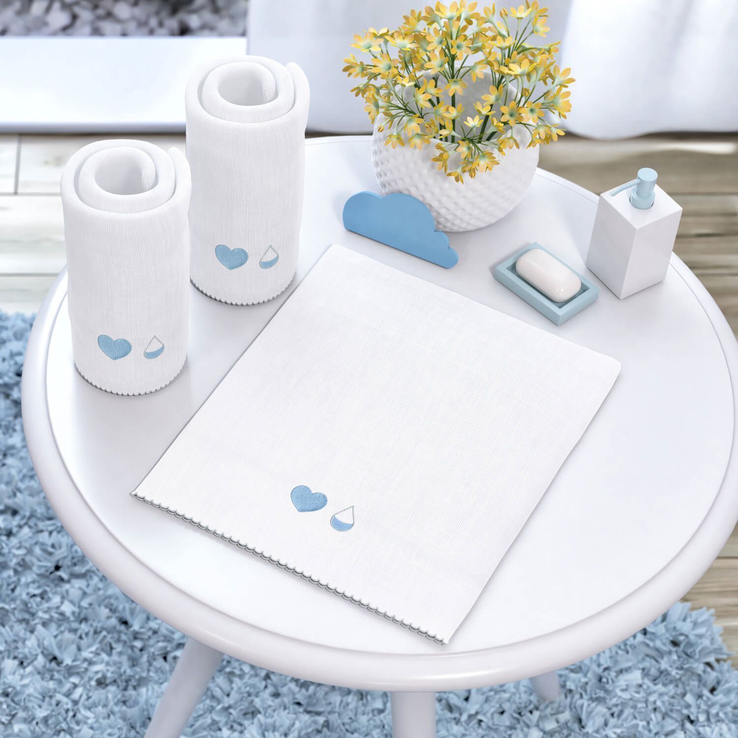 Jogo de Fraldas Ombro Chuva de Amor com 3