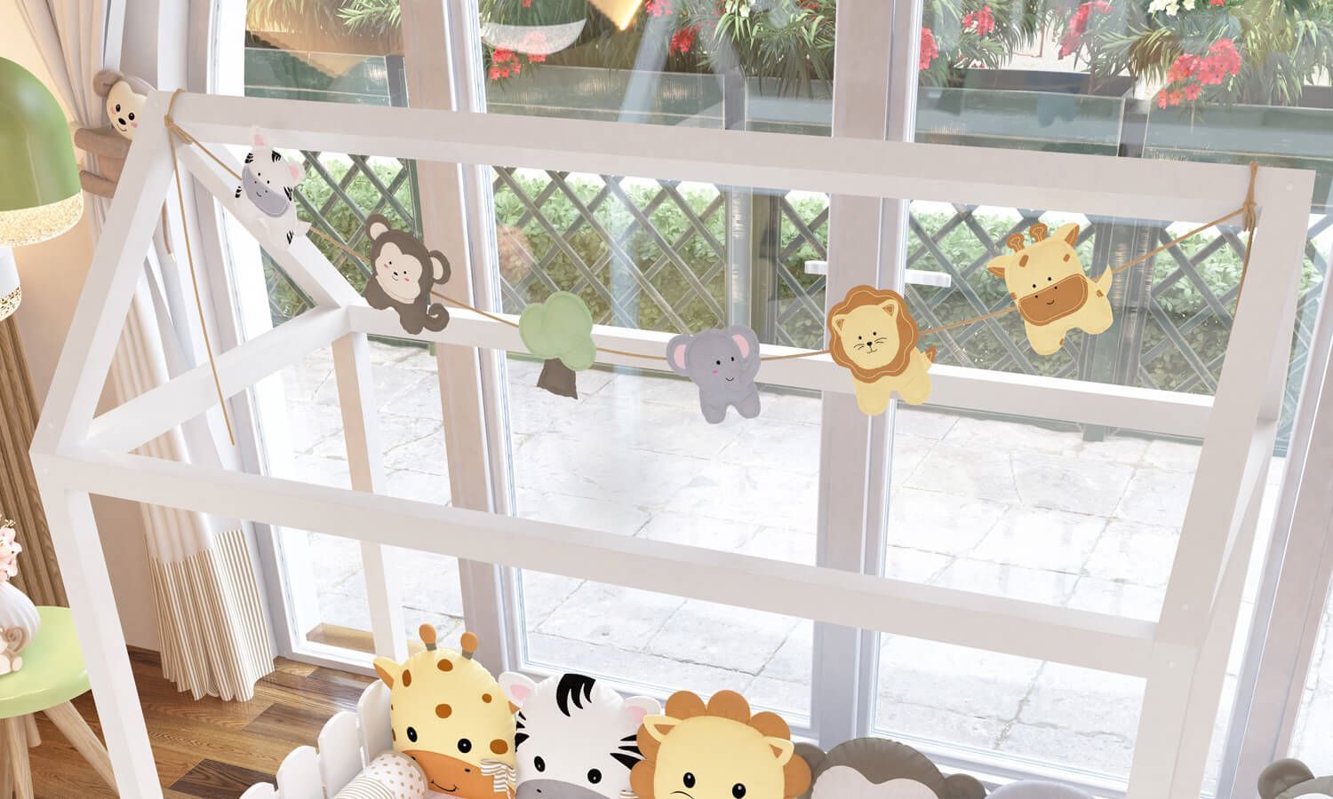 Varal de Cama Amiguinhos Safári 1,60m