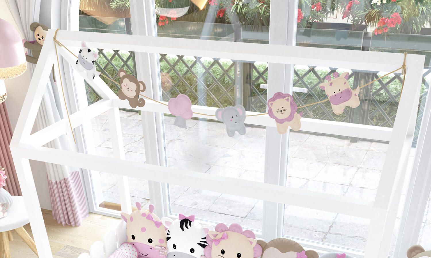 Varal de Cama Amiguinhos Safári 1,60m