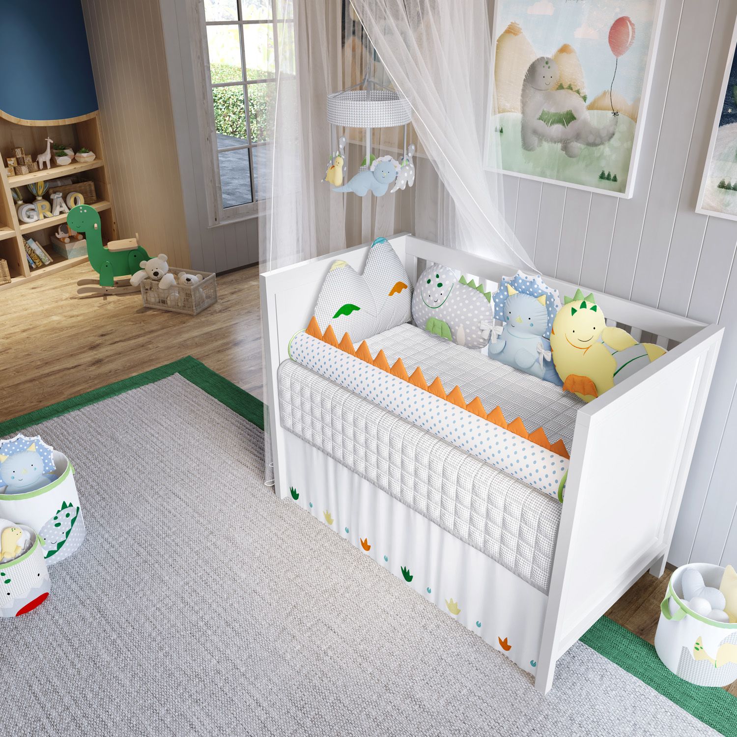 Kit Berço Amiguinhos Dino