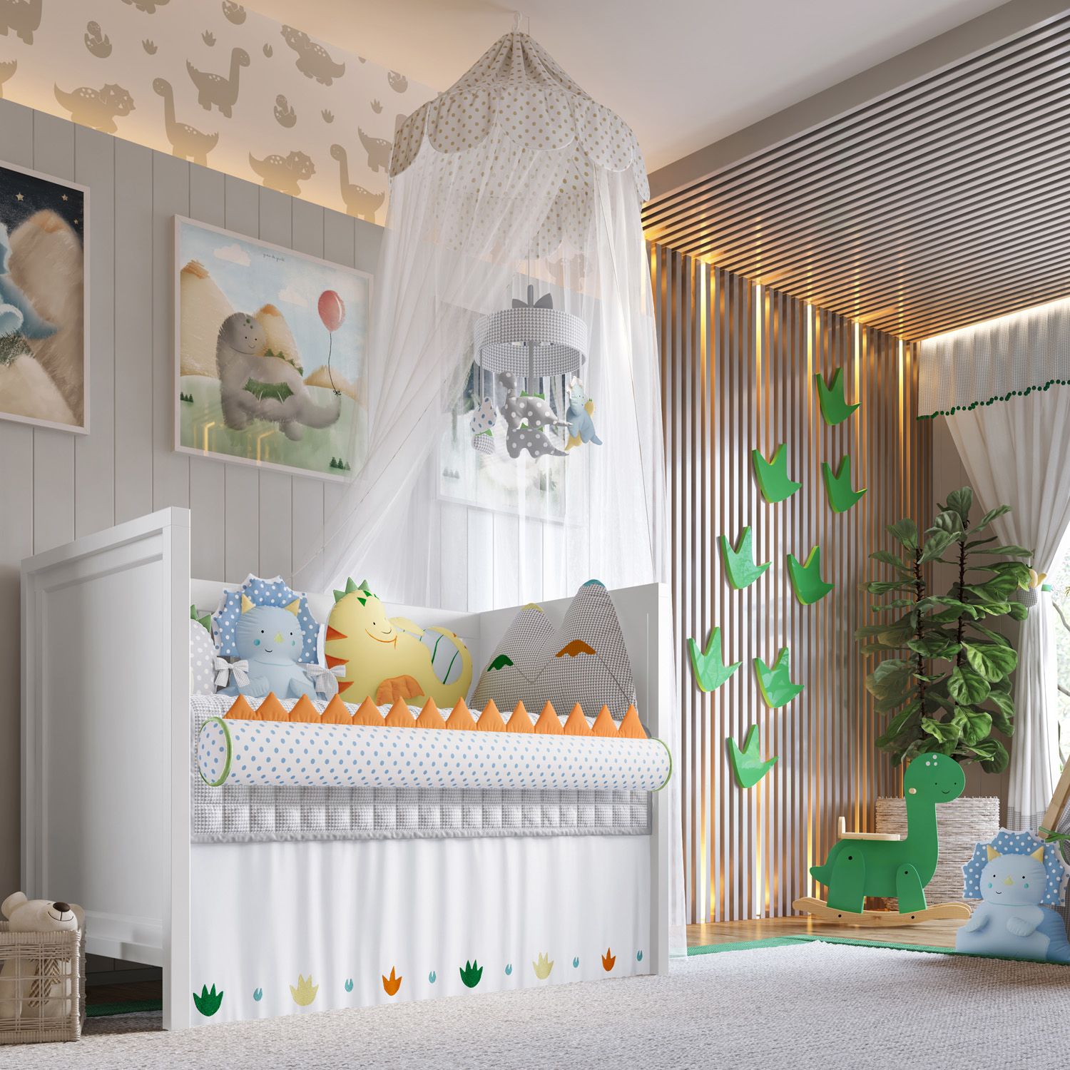 Kit Berço Amiguinhos Dino