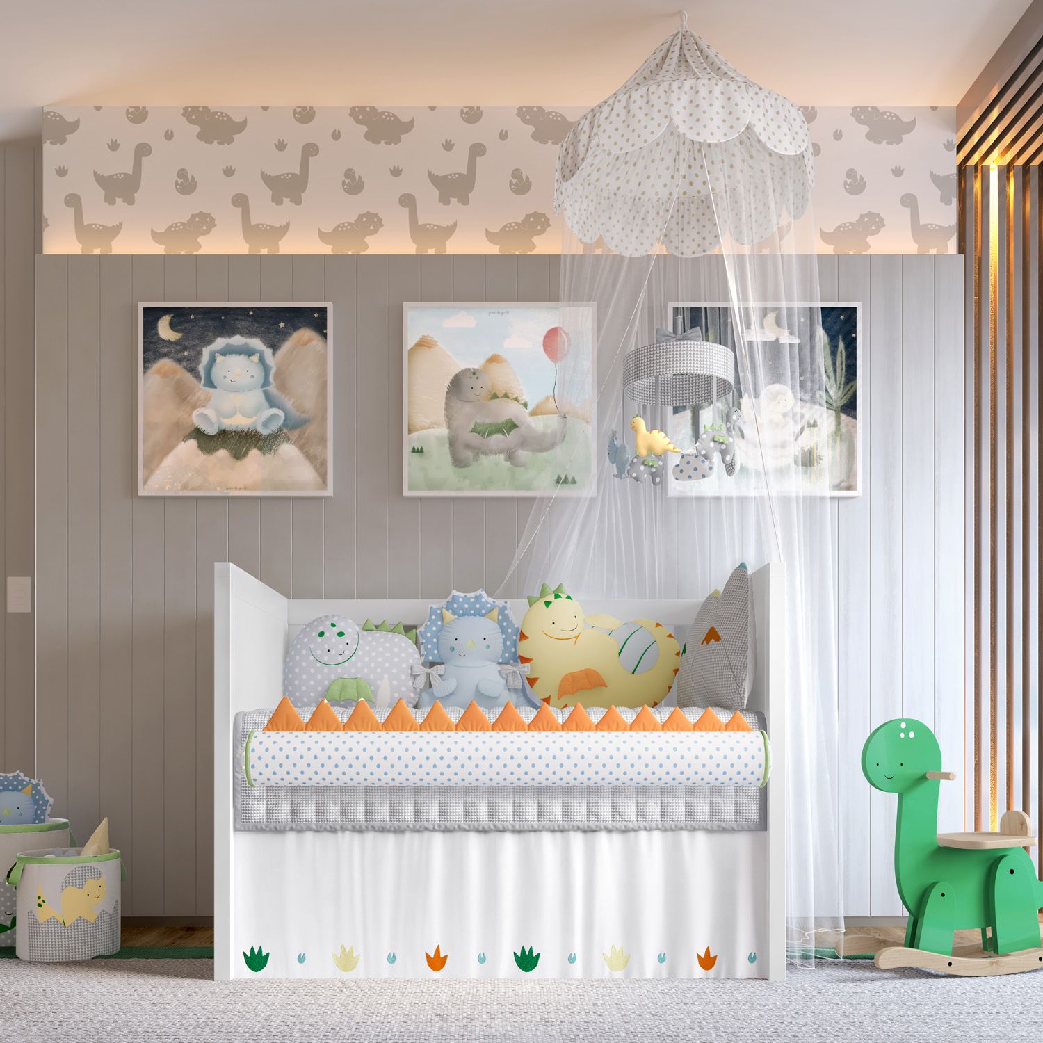 Kit Berço Amiguinhos Dino