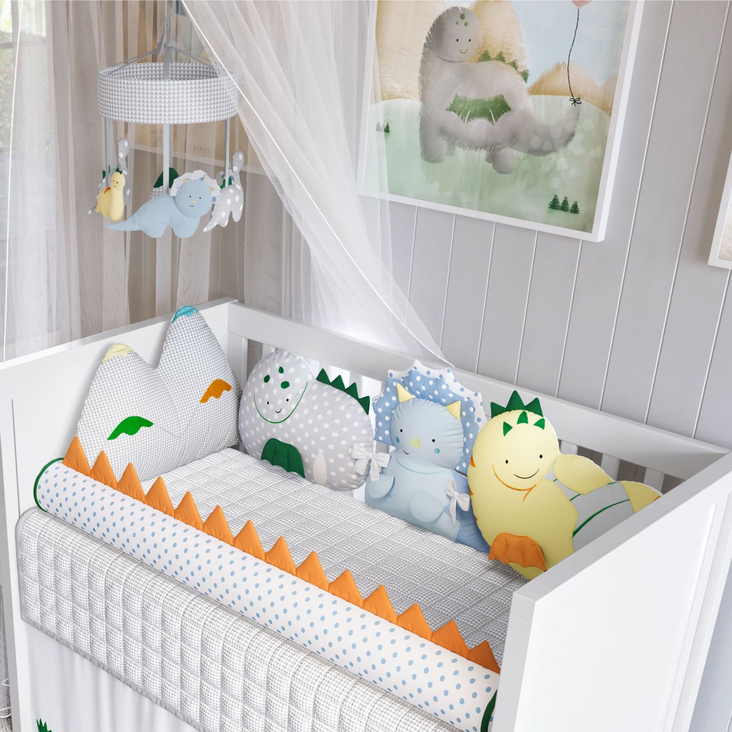 Kit Berço Amiguinhos Dino