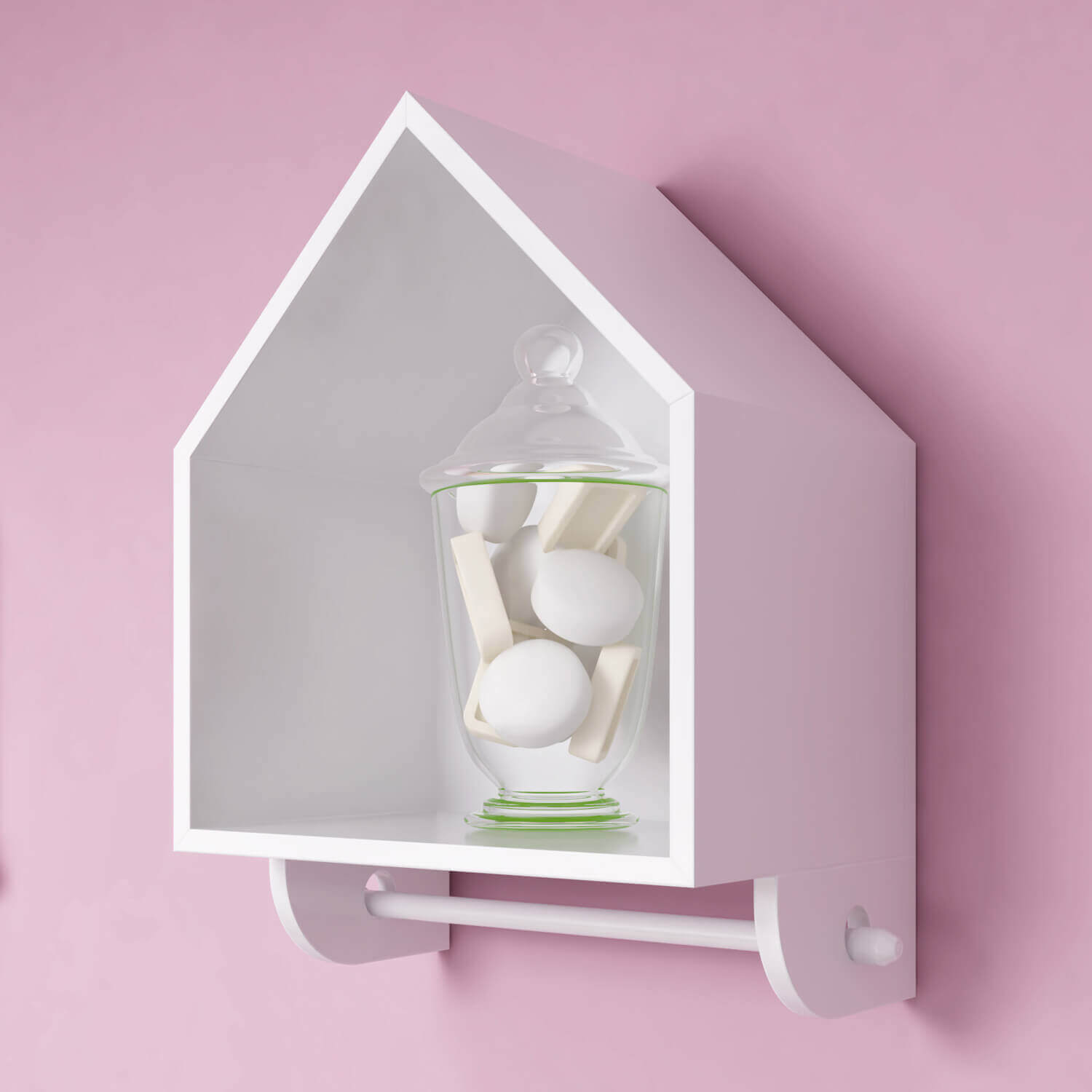 Nicho Casinha com Suporte para Varão