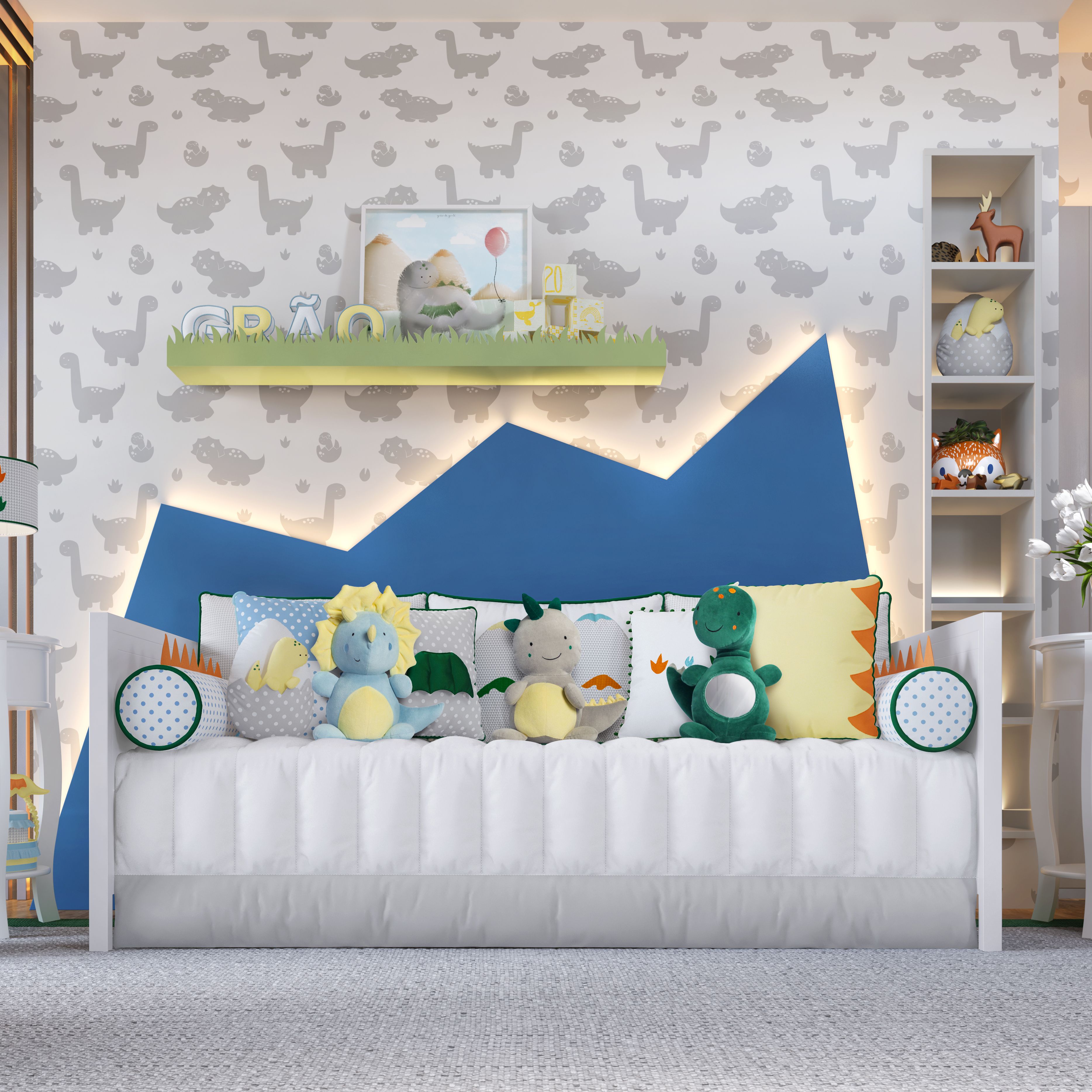 Kit Cama Babá Amiguinhos Dino