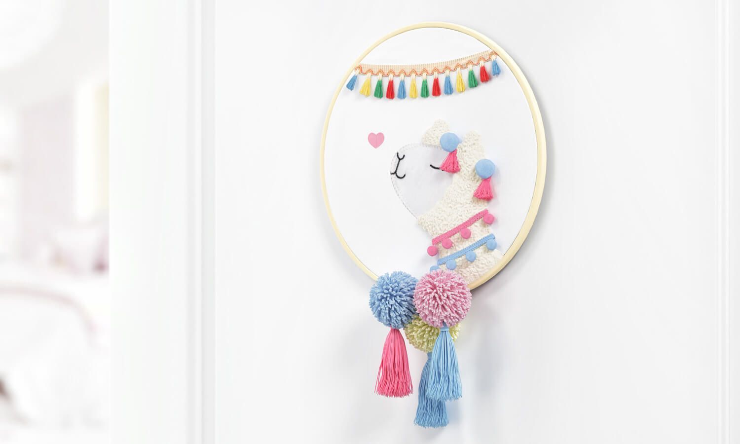 Quadro Bastidor Amiguinhas Lhamas