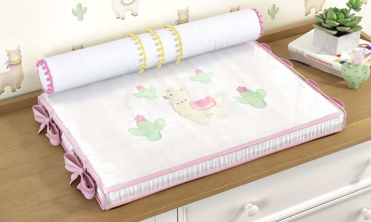 Trocador de Fraldas Pompom Lhama