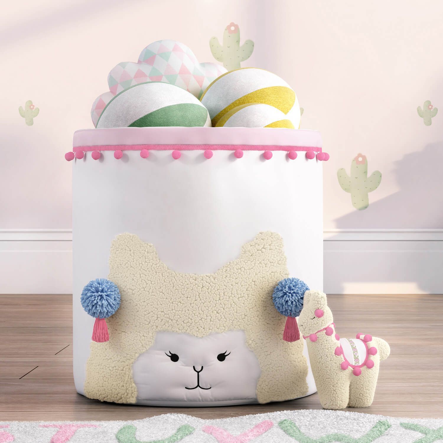 Cesto Organizador para Brinquedos Lhama 28cm