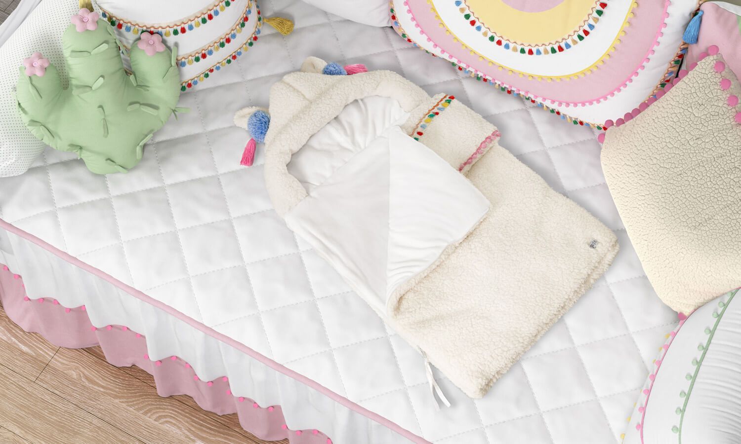 Porta Bebê com Capuz Amiguinha Lhama