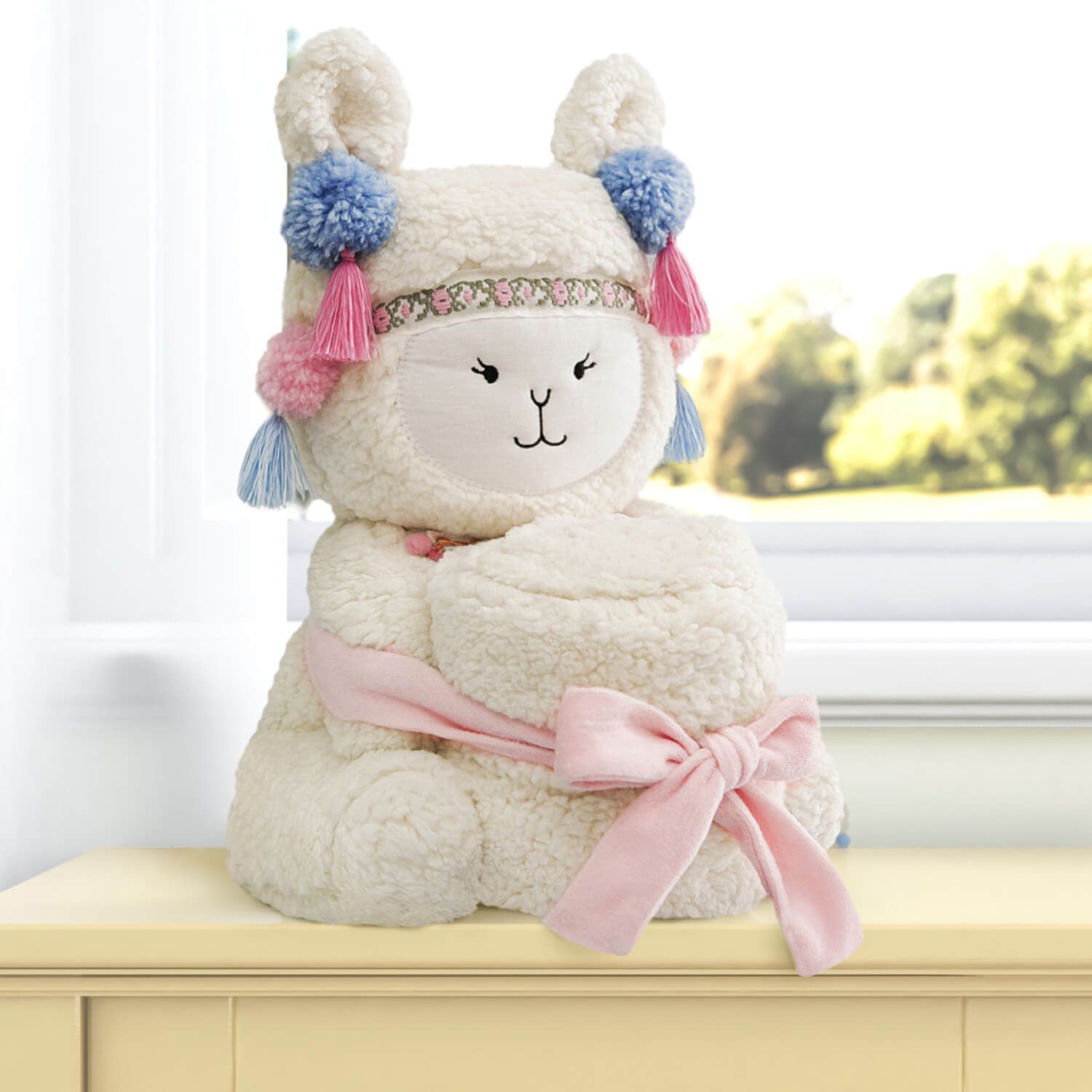 Bichinho de Pelúcia com Cobertor Amiguinha Lhama