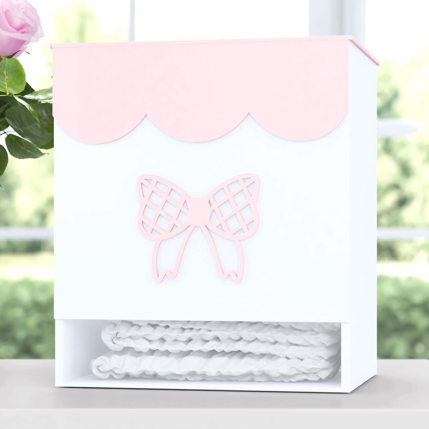 Porta Fraldas MDF Lacinho