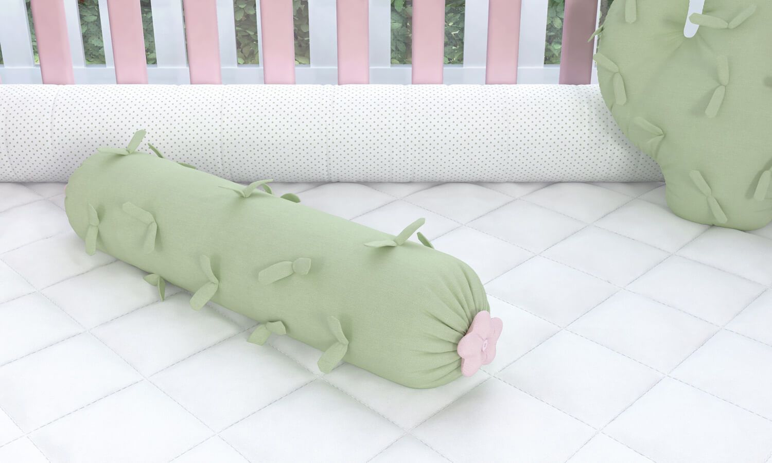 Almofada Rolinho Cacto 60cm