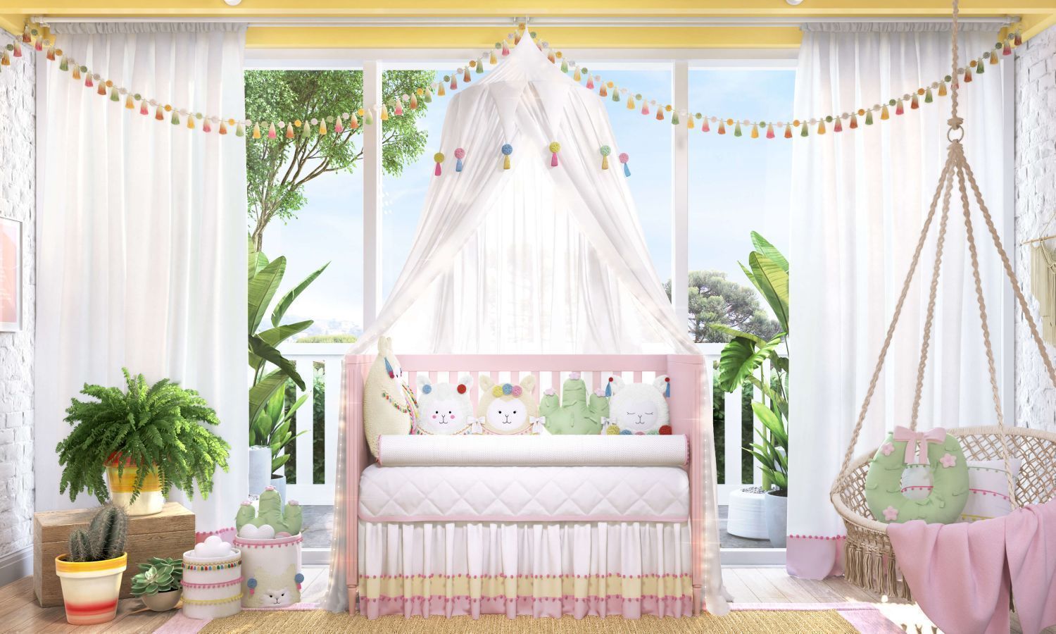 Kit Berço Amiguinhas Lhamas