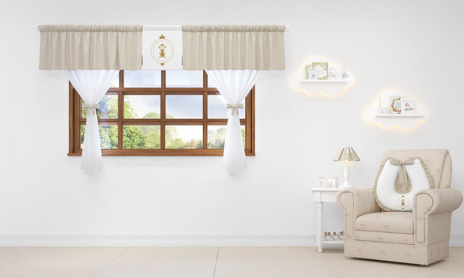 Cortina Urso Teddy Realeza 1,50m