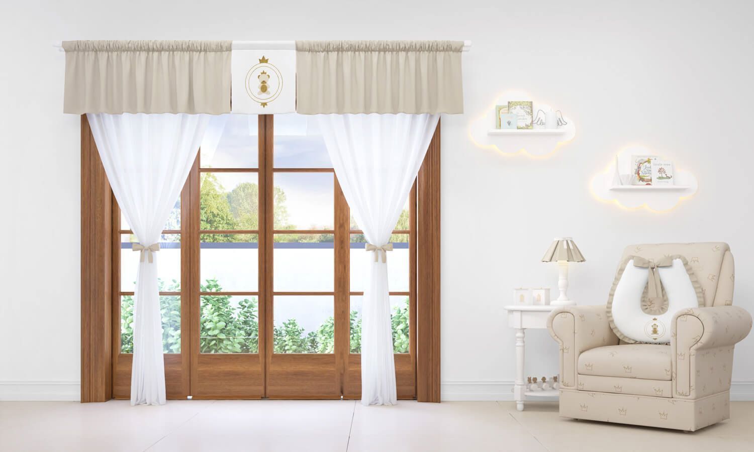 Cortina Urso Teddy Realeza 1,50m