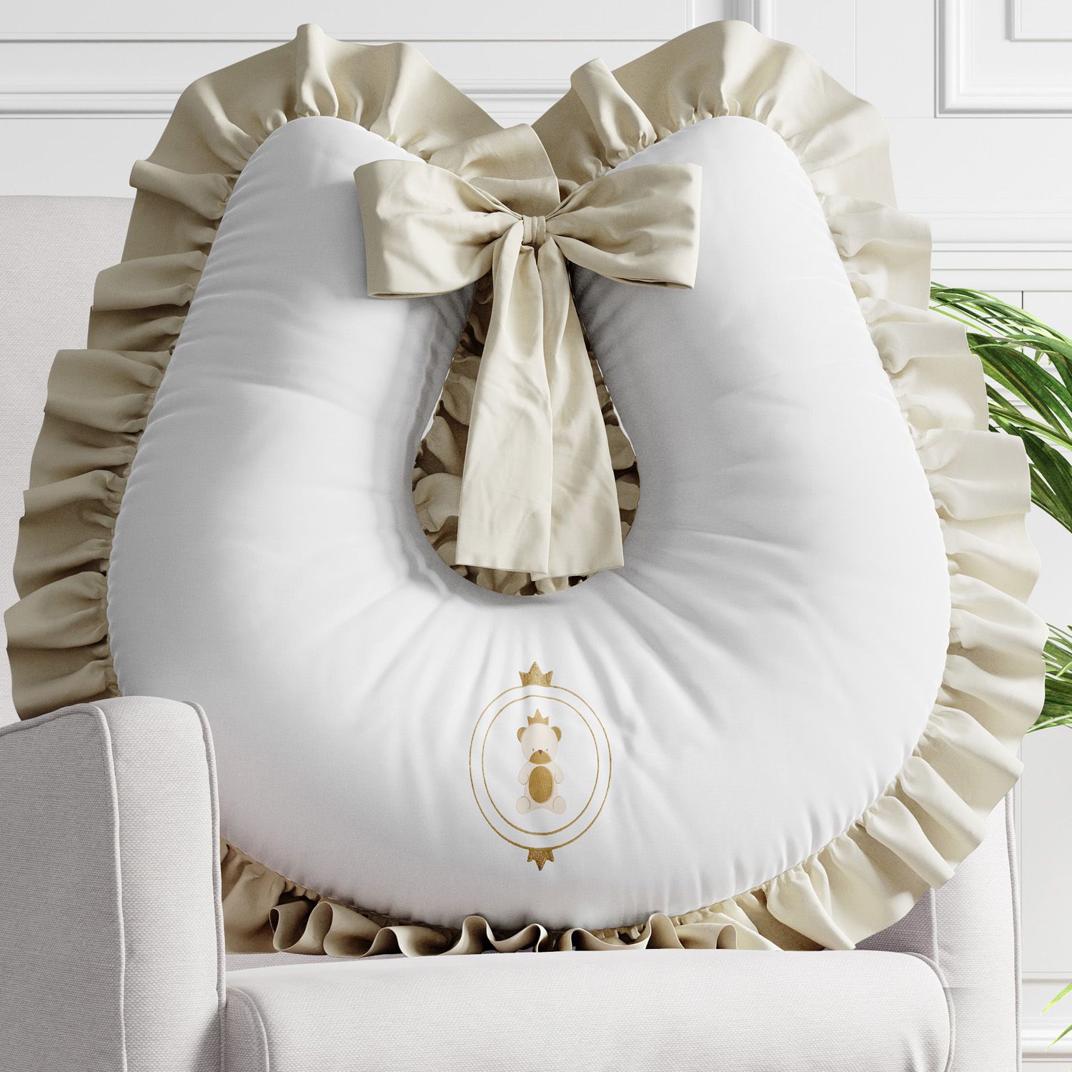 Almofada Amamentação Urso Teddy Realeza