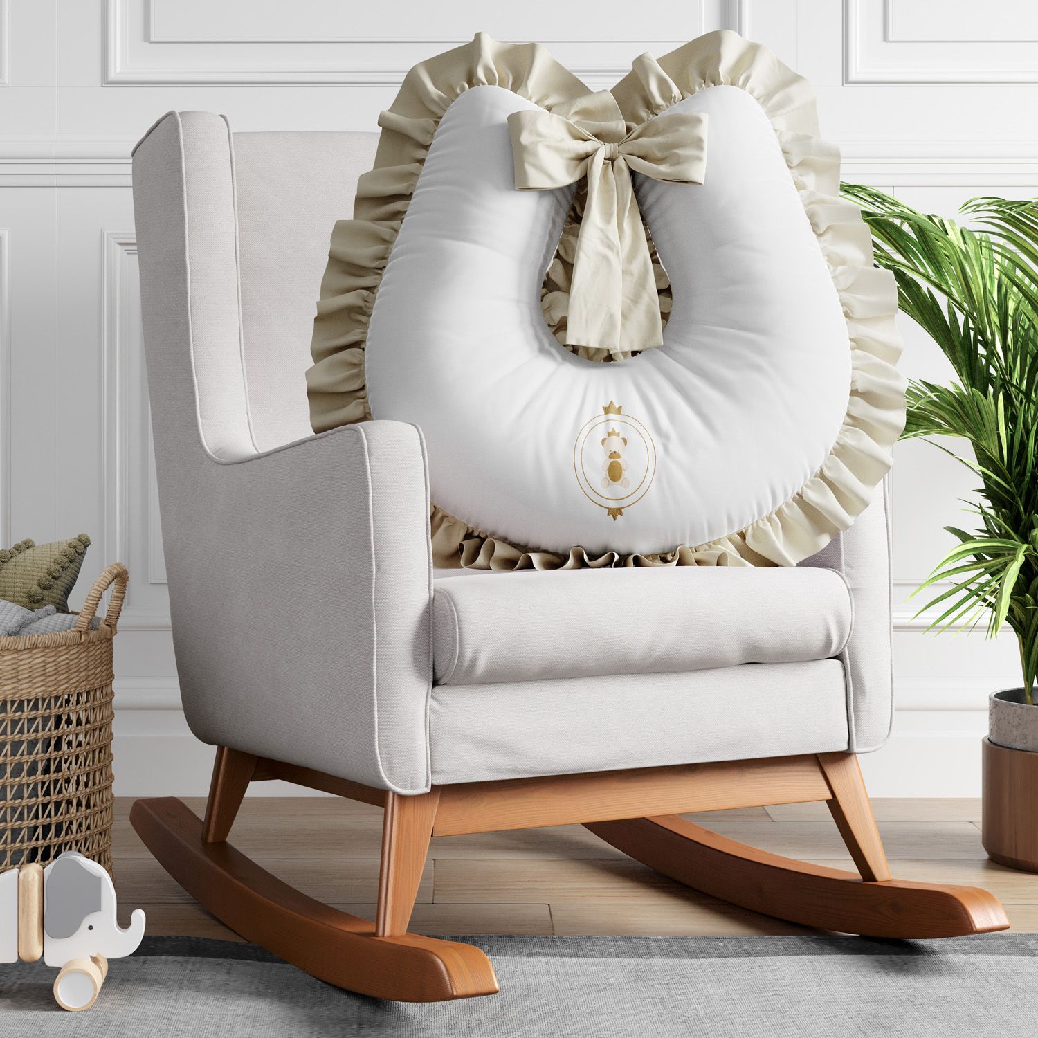 Almofada Amamentação Urso Teddy Realeza