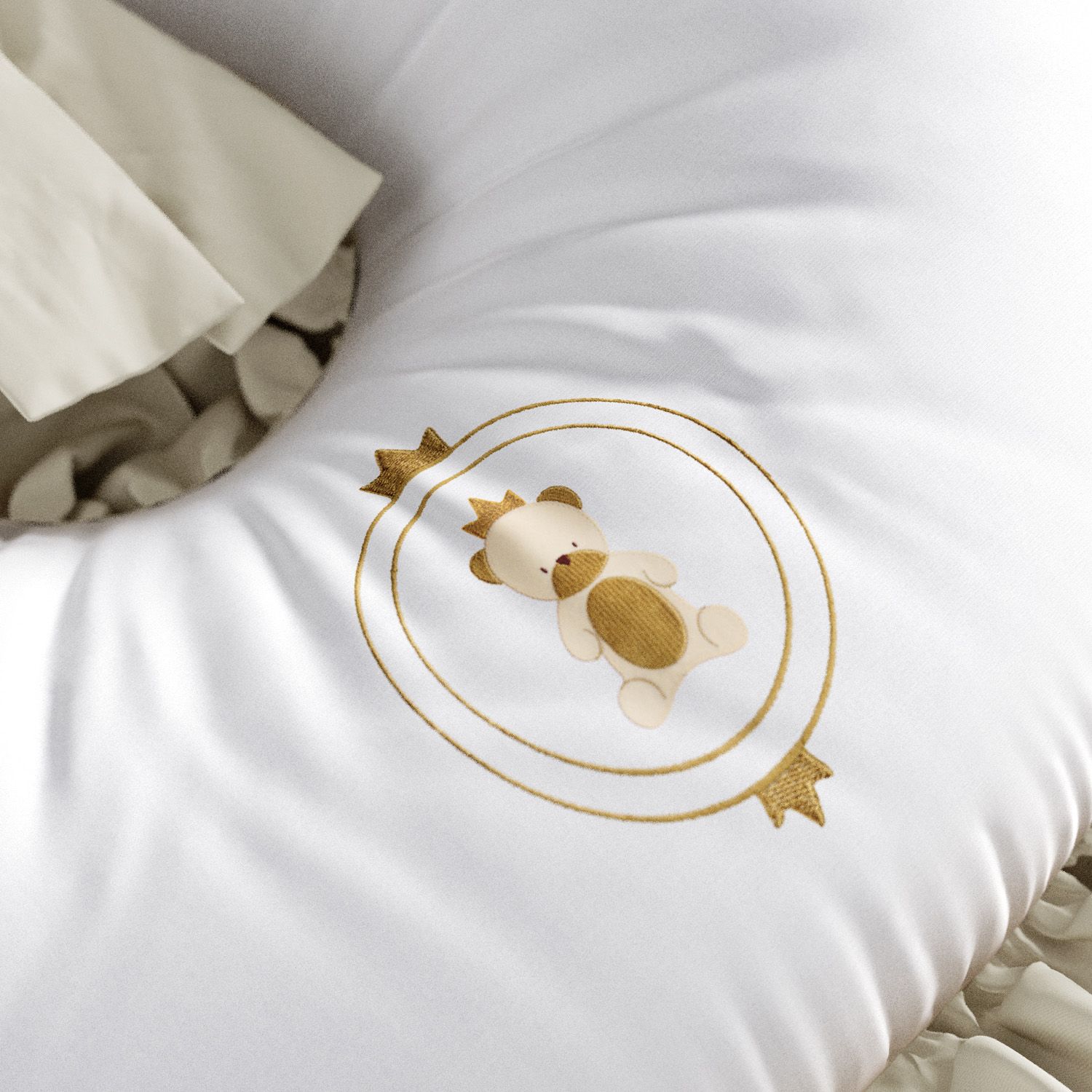 Almofada Amamentação Urso Teddy Realeza