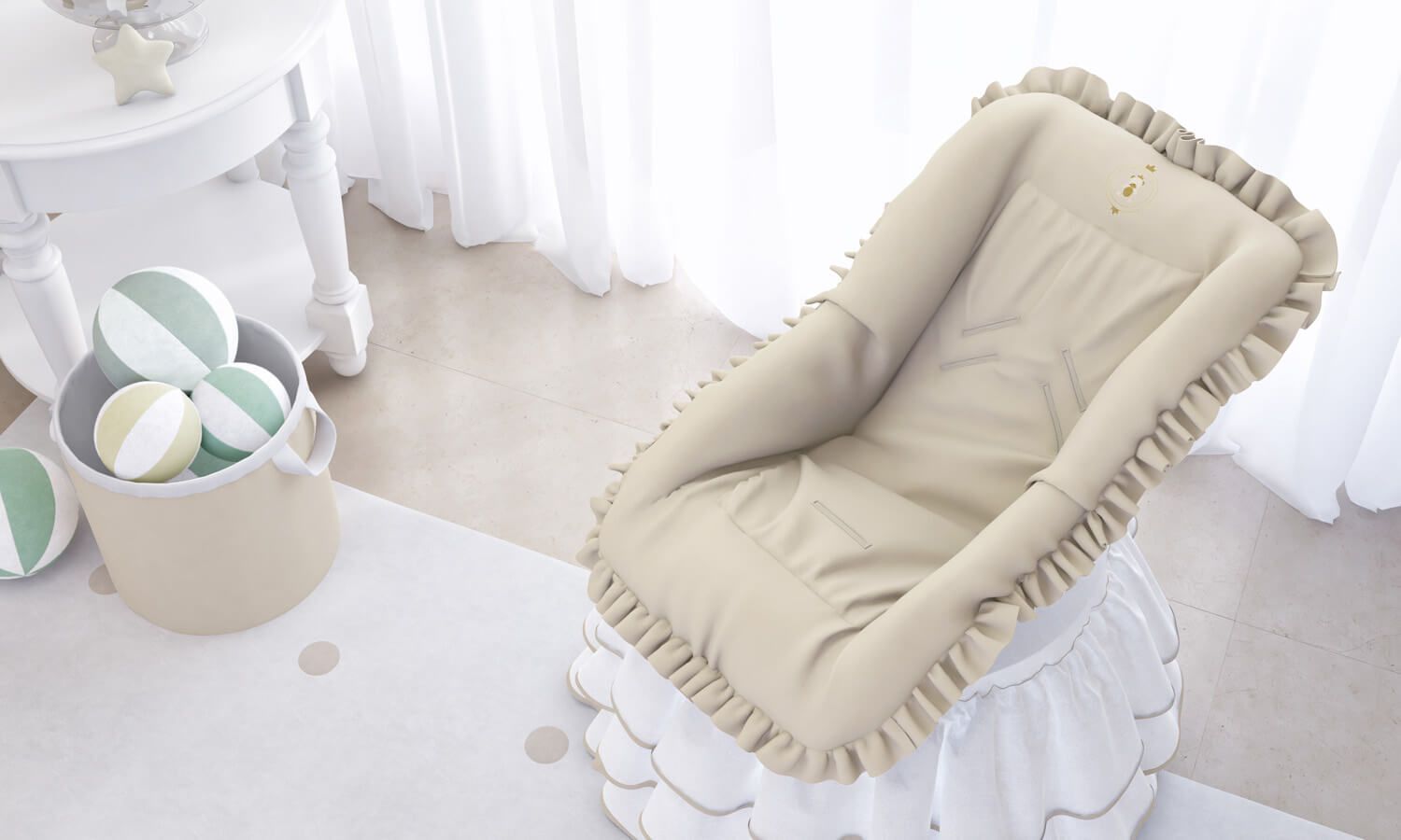 Capa de Bebê Conforto Urso Realeza