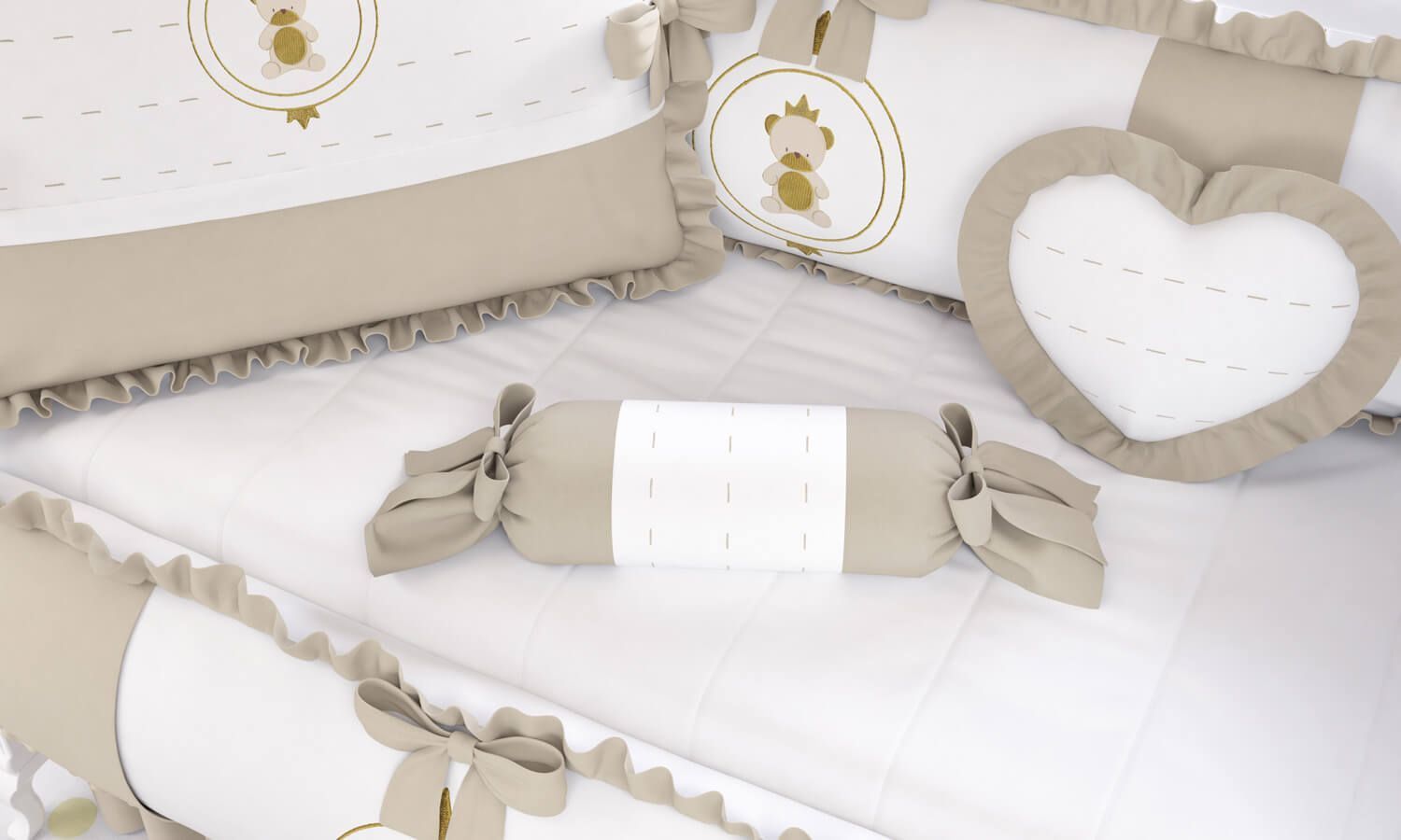 Almofada Apoio Bala Urso Teddy Realeza 60cm