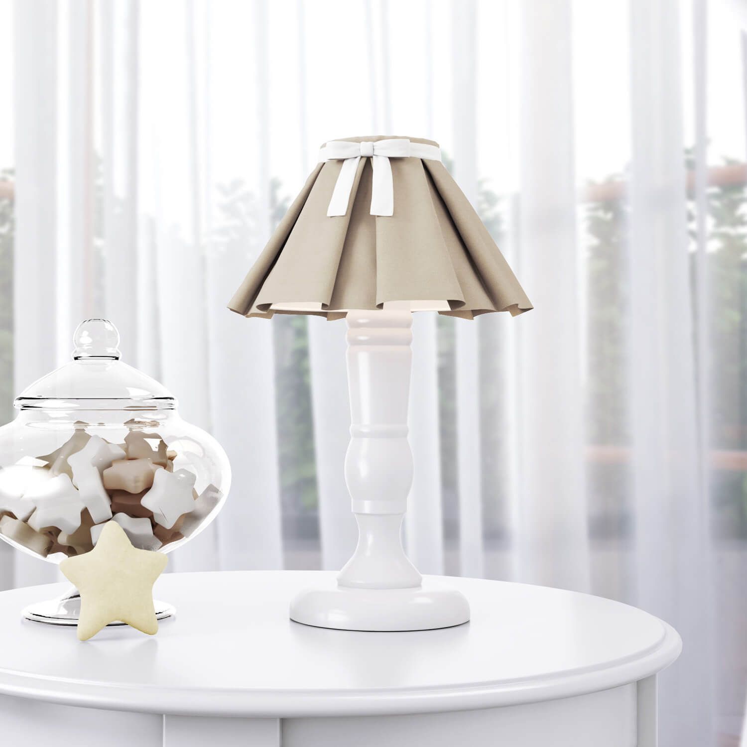 Abajur Madeira Azul Marinho