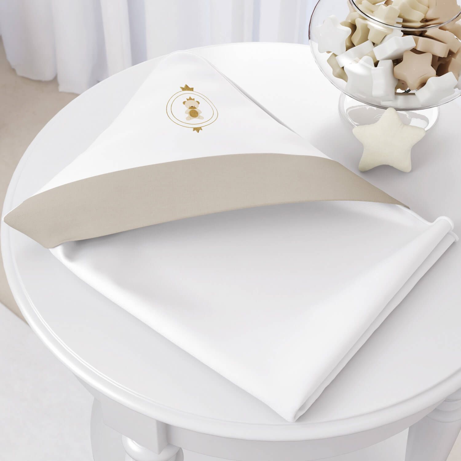 Toalha com Capuz Urso Teddy Realeza