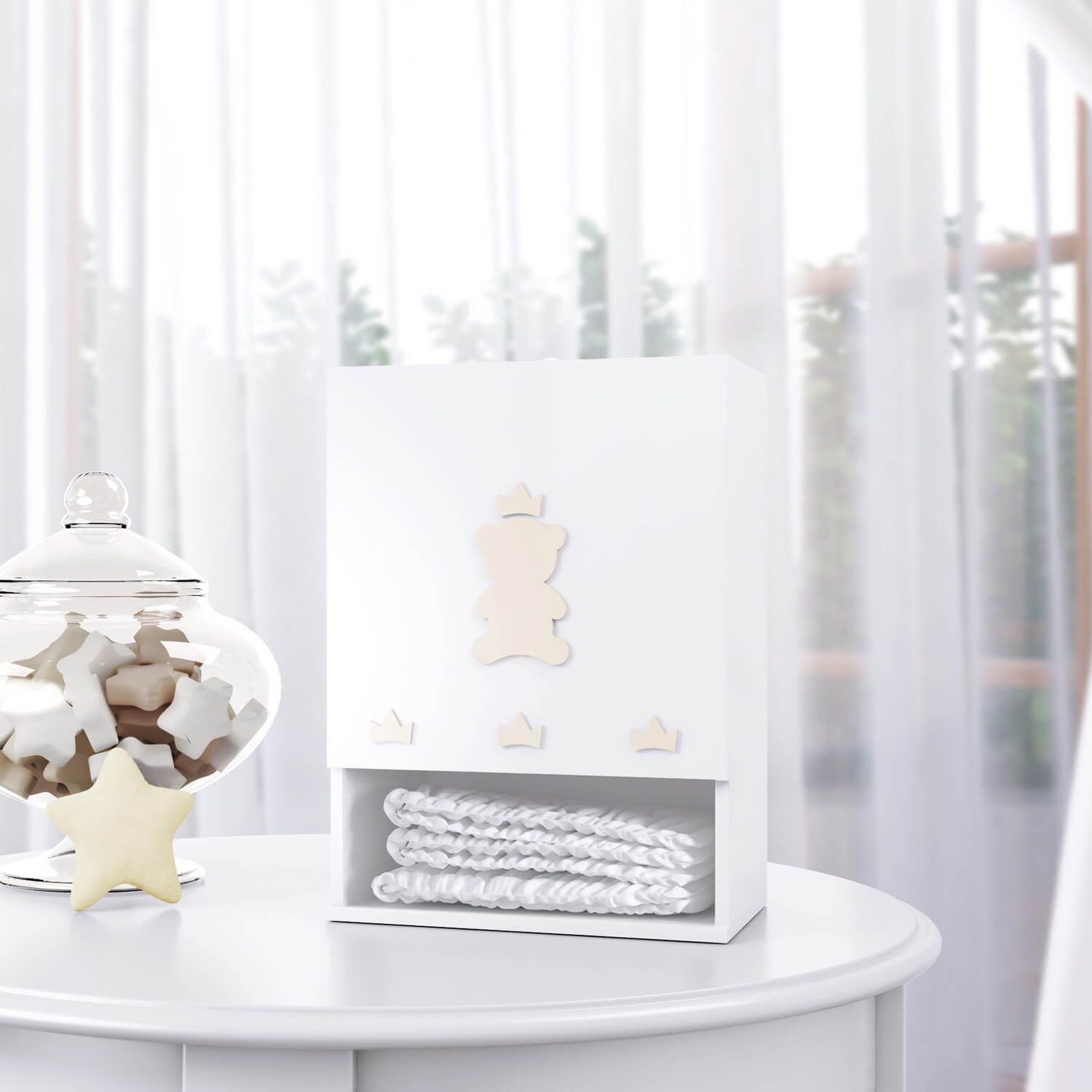 Porta Fraldas Urso Teddy Realeza