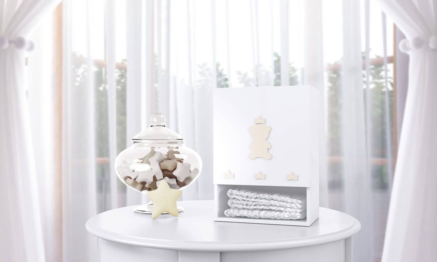 Porta Fraldas Urso Teddy Realeza