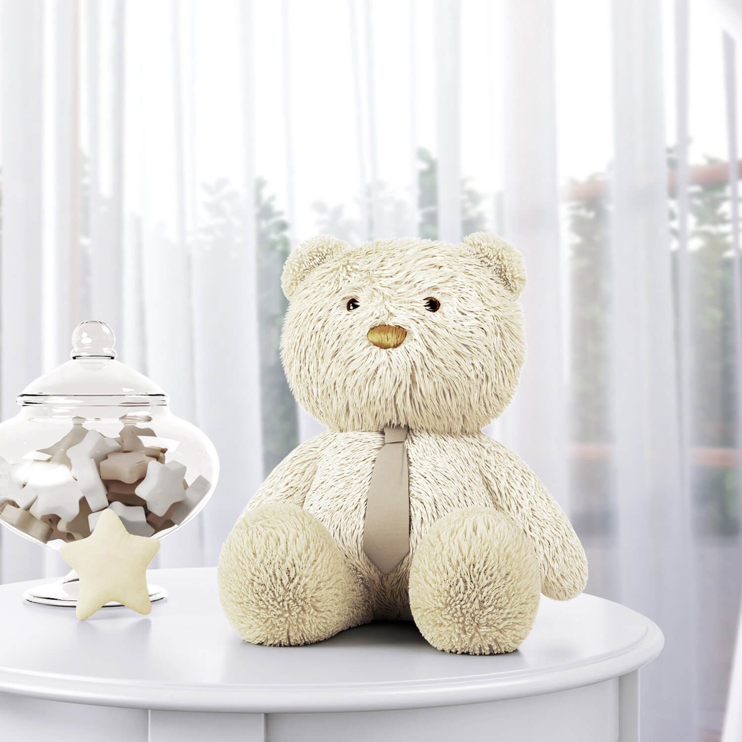 Urso de Pelúcia com Gravata Azul Marinho 52cm