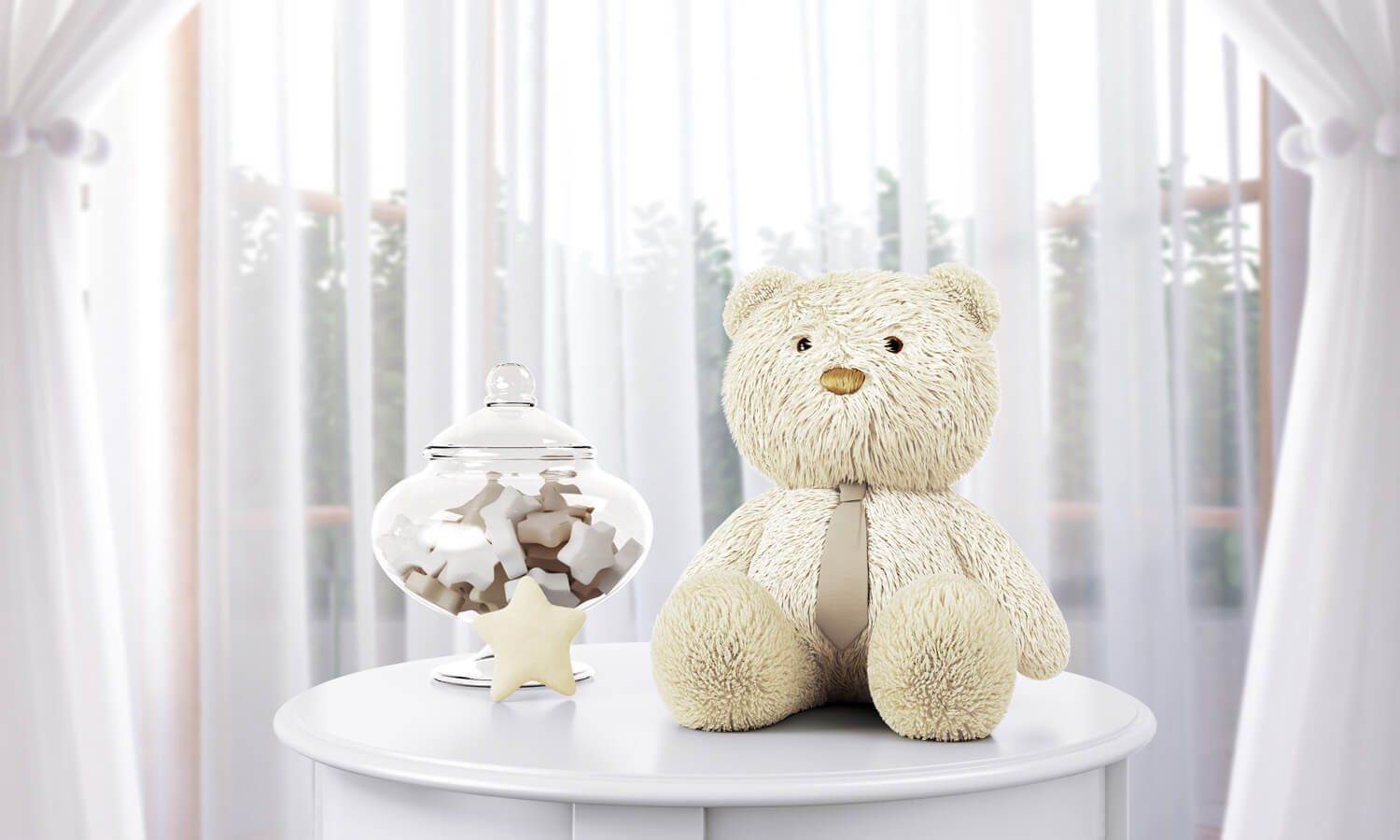 Urso de Pelúcia com Gravata Azul Marinho 52cm