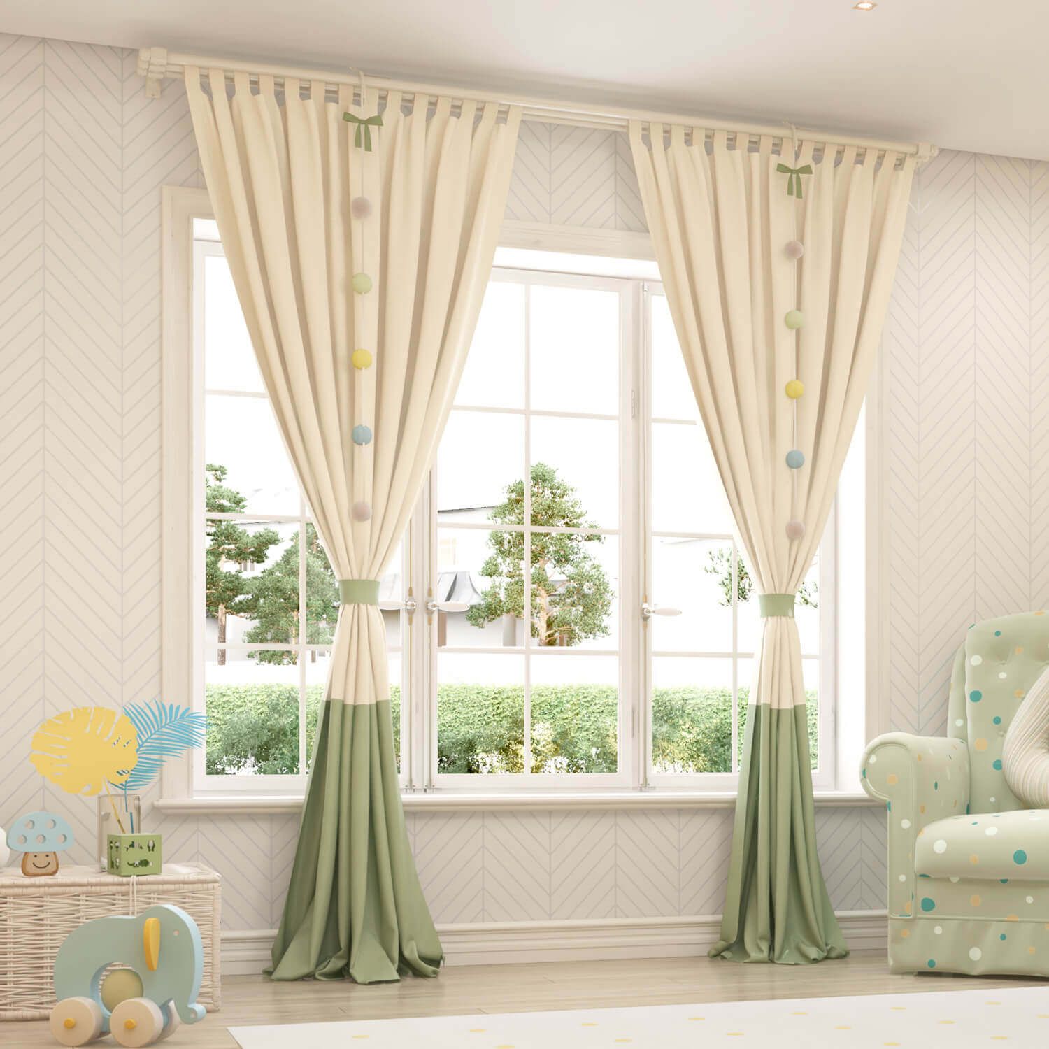 Cortina Brincadeira na Selva 1,50m