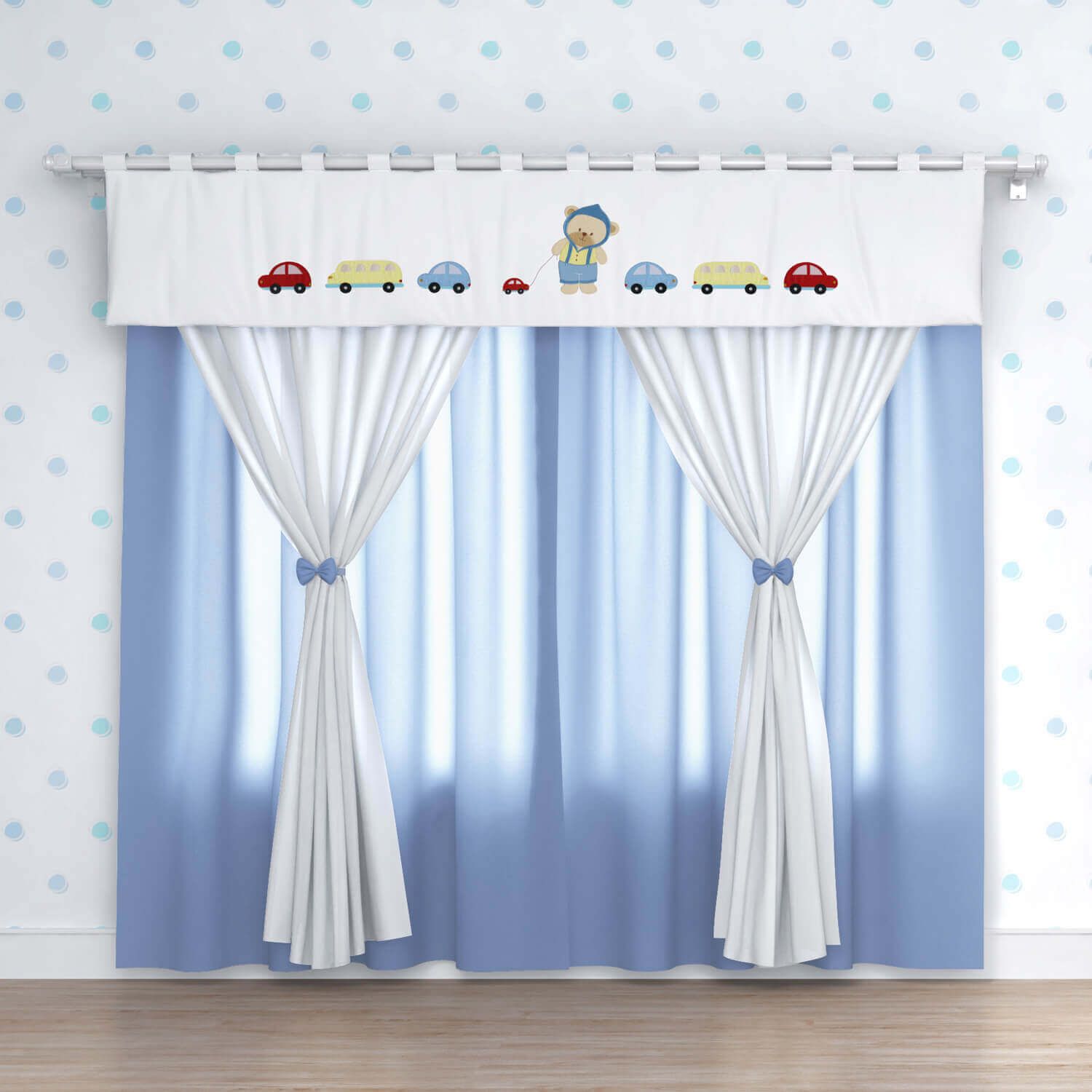 Cortina Ursinho Bebê 1,50m