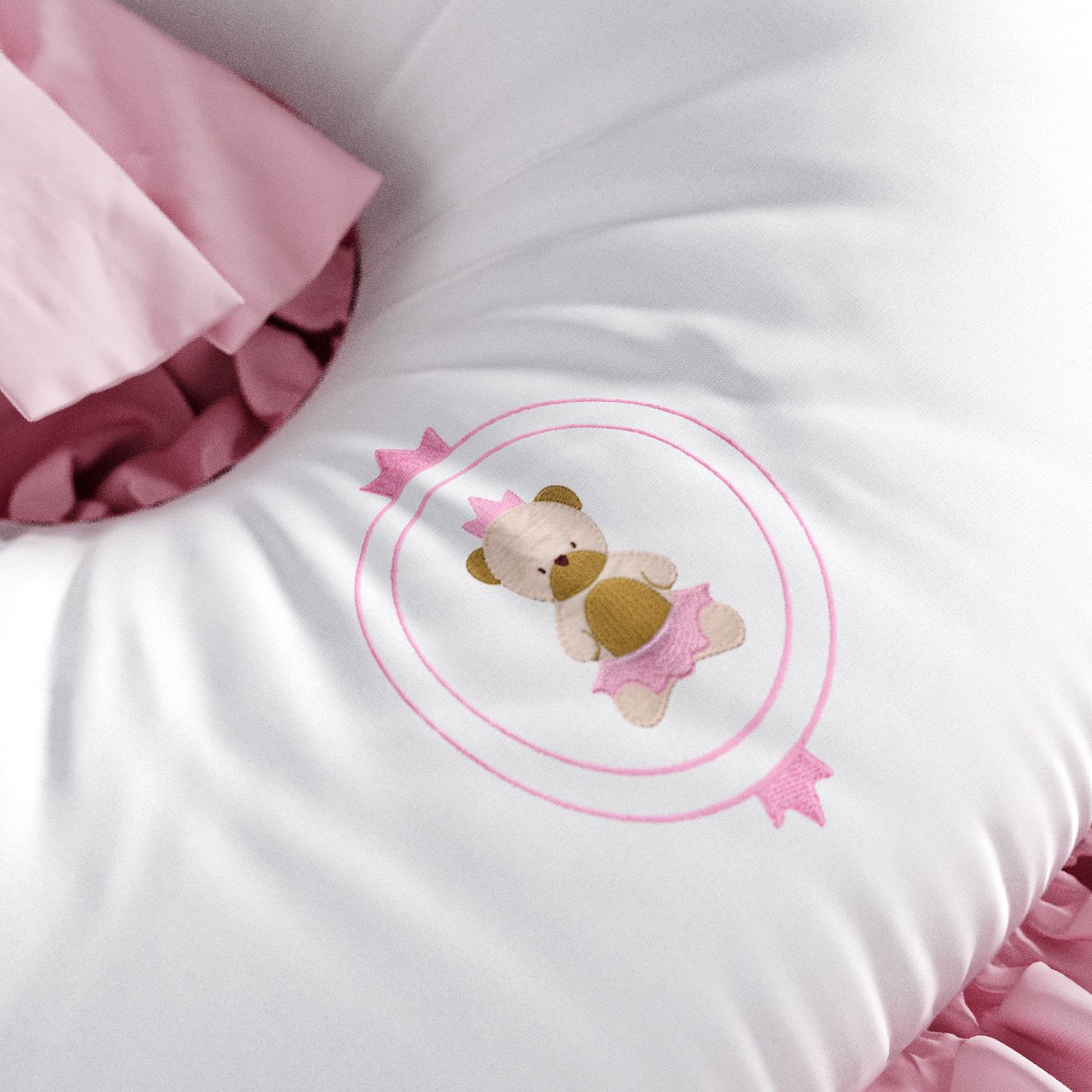 Almofada Amamentação Urso Teddy Realeza